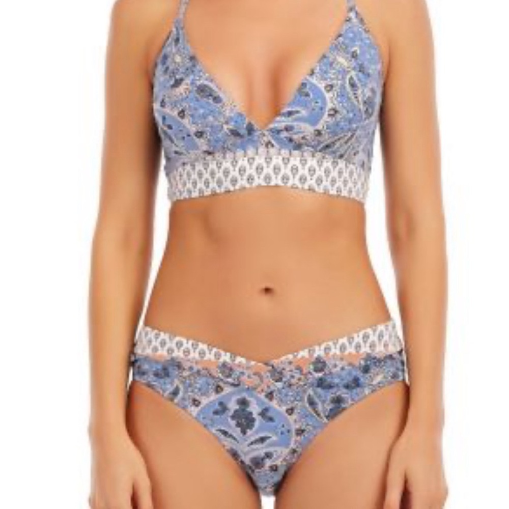 New WITHOUT Tags Lucky Brand® Blossom 2 Piece Swimsuit & BECCA Halter Bikini top